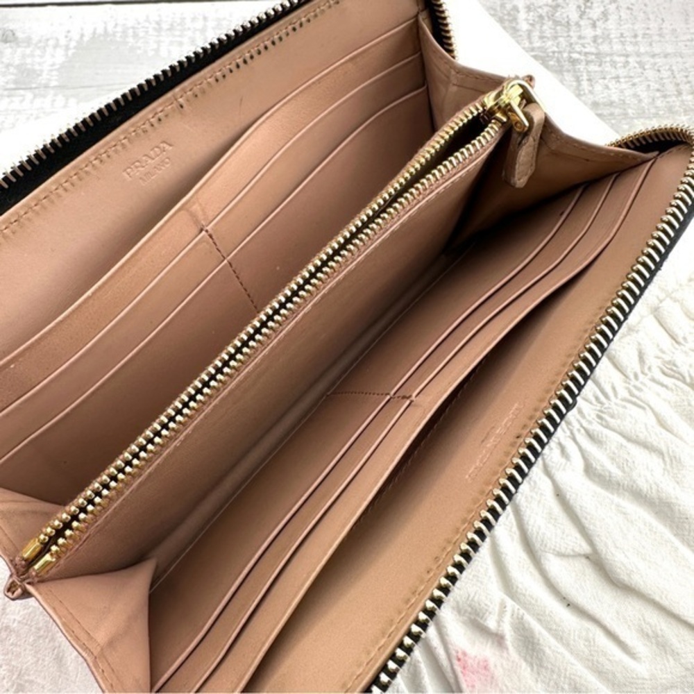 AUTHENTIC Prada ribbon wallet. Black.